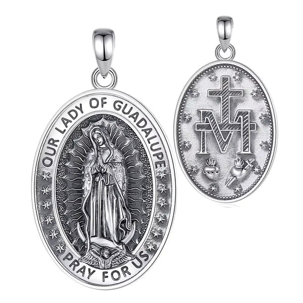 Colgante virgen de guadalupe en plata 925