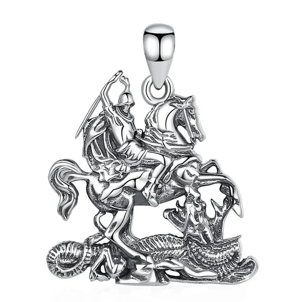 Colgante san jorge en plata 950