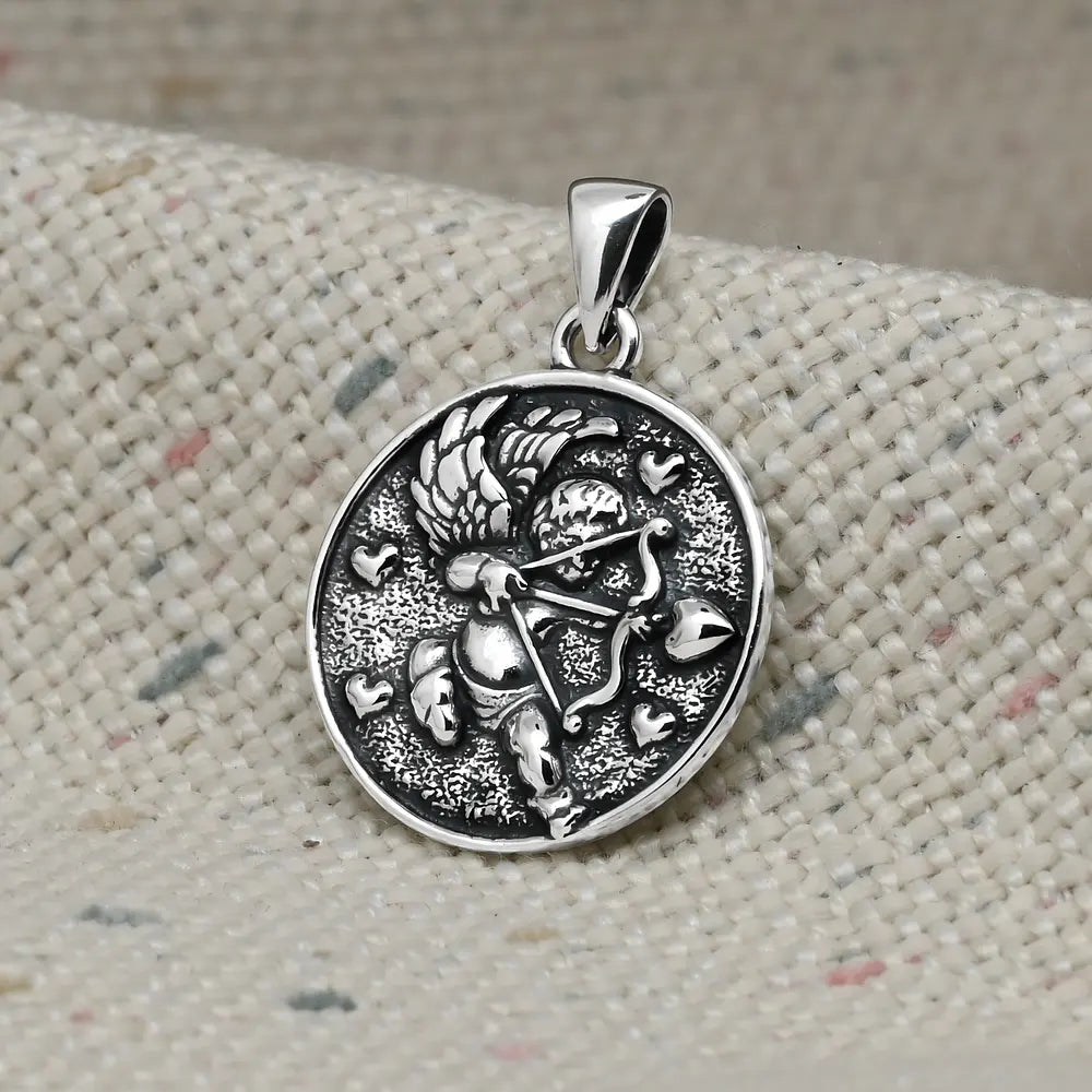 Colgante cupido 21 mm en plata 950