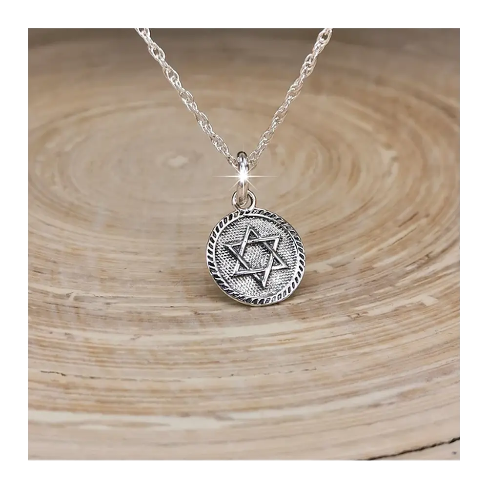 Colgante estrella de david en plata 950