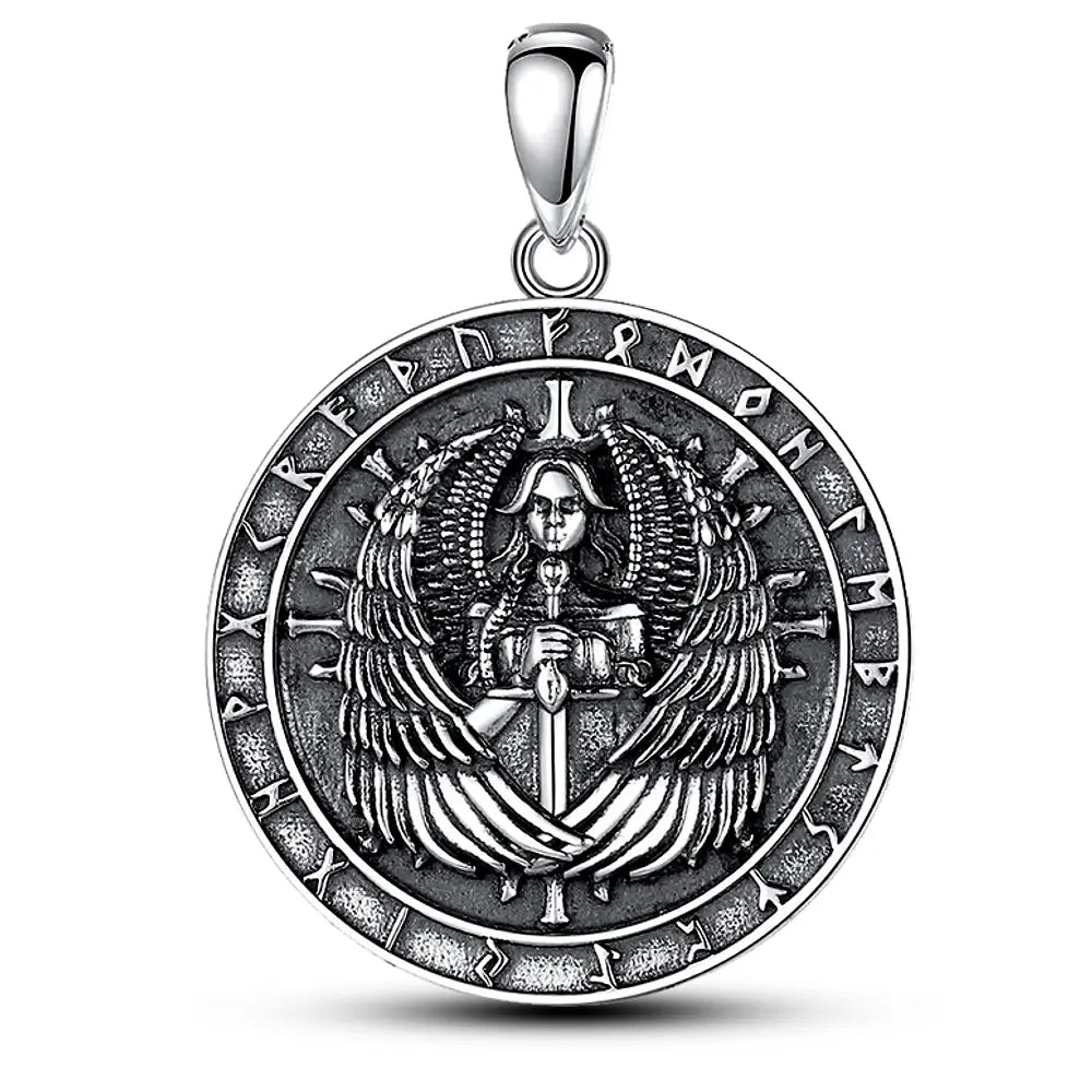 Colgante escudo vikingo en plata 925