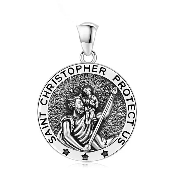 Colgante san cristobal en plata 925