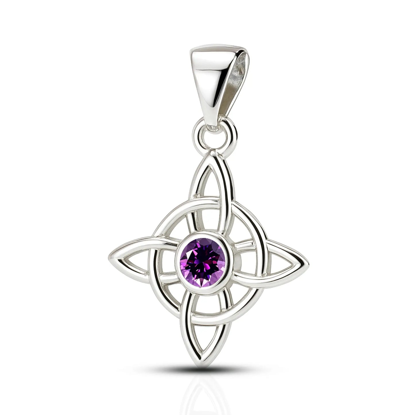 Colgante nudo de brujas amatista en plata 950