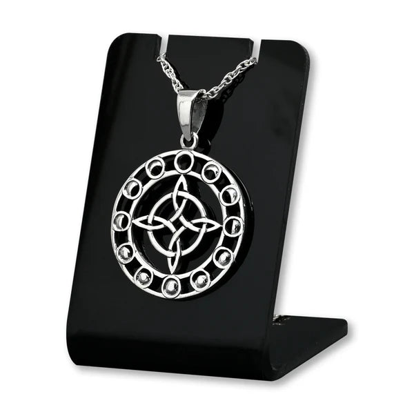 Colgante nudo de brujascon ciclo lunar en plata 925