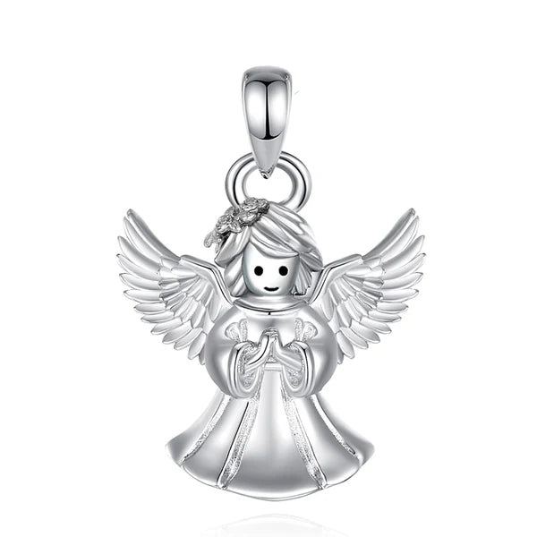 Colgante angel de la guarda en plata 925
