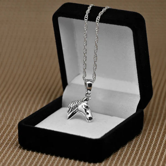 Colgante cabeza de caballo en plata 925
