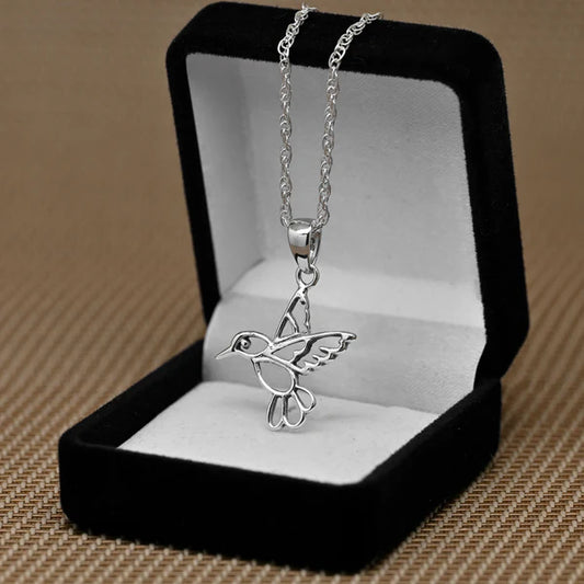 Colgante colibri en plata 925