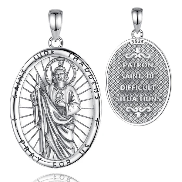 Colgante san judas tadeo en plata 925