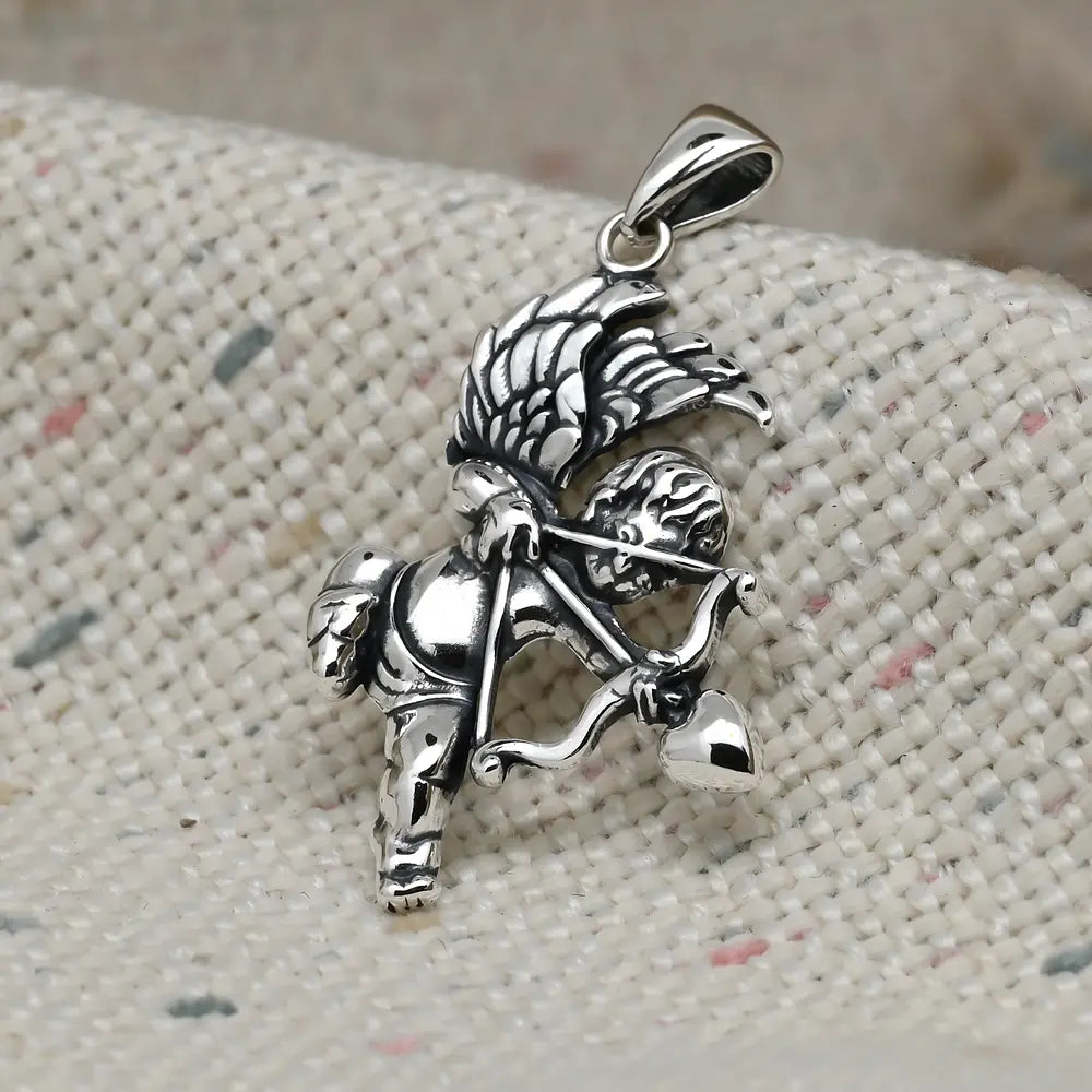 Colgante cupido en plata 950