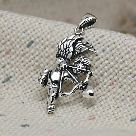 Colgante cupido en plata 950