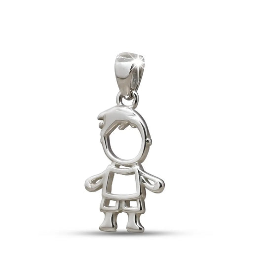 Colgante niño en plata 950