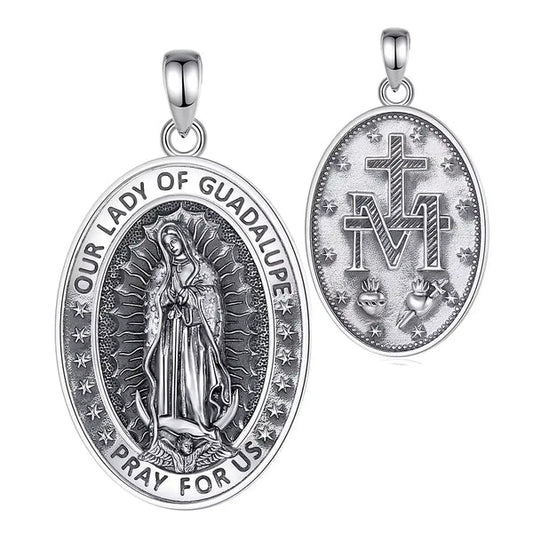 Colgante virgen de guadalupe en plata 925