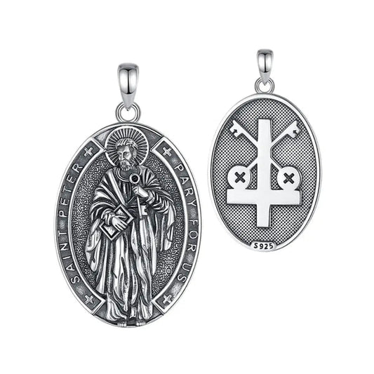 Colgante medalla san pedro en plata 925