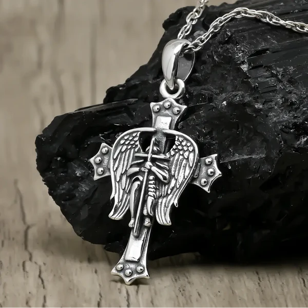 Colgante cruz de san miguel en plata 925