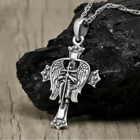 Colgante cruz de san miguel en plata 925