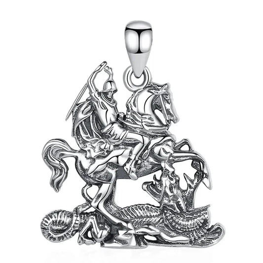 Colgante san jorge en plata 950
