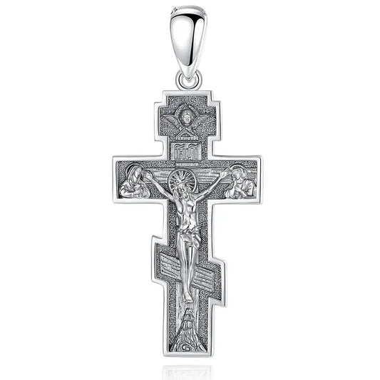 Colgante cruz de caravaca en plata 925