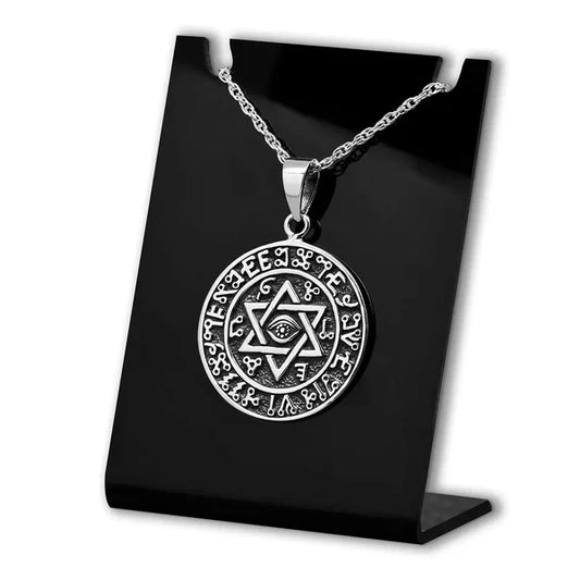 Colgante sello de salomon en plata 925
