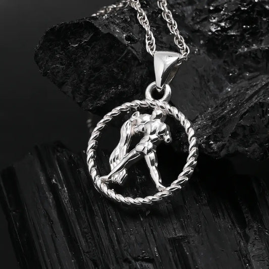 Colgante signo acuario en plata 950