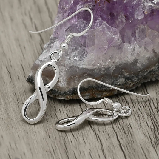 Aros, aritos infinito en plata 950