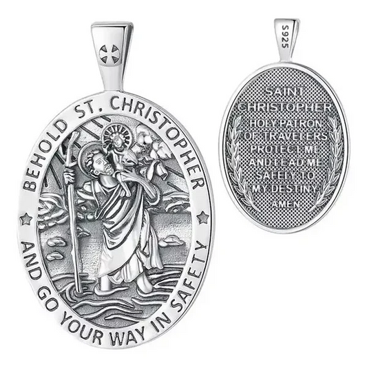 Colgante san cristobal en plata 925