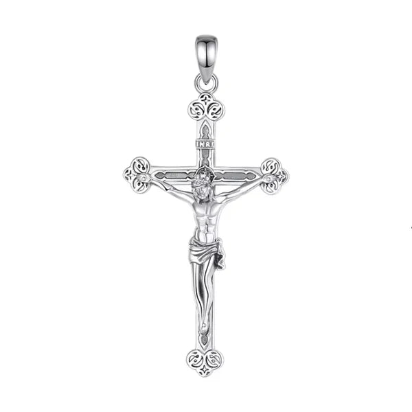 Colgante cruz religiosa en plata 925