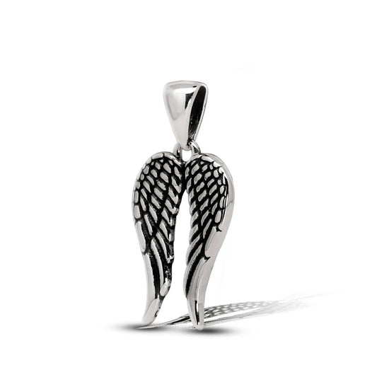 Colgante ala de ángel en plata 950