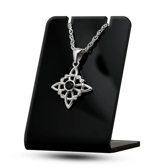 Colgante nudo de brujas onix en plata 925