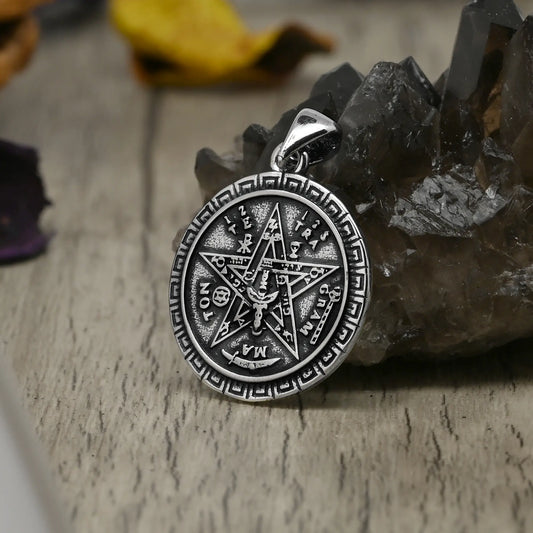 Colgante tetragrammaton greca en plata 950
