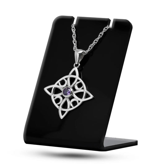 Colgante nudo de brujas amatista en plata 950