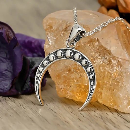 Colgante ciclo lunar en plata 950