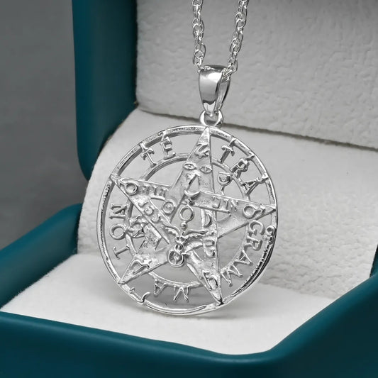 Colgante tetragrammaton calado en plata 925