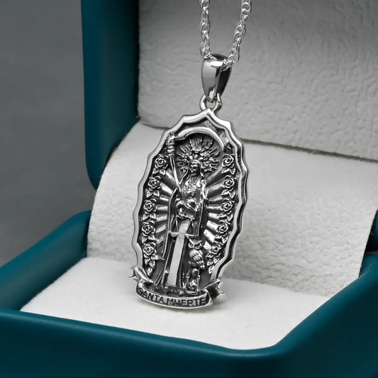 Colgante de santa muerte en plata 925