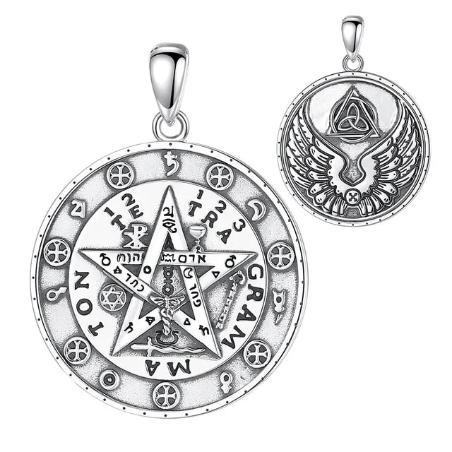 Colgante tetrgrammaton simbologia sagrada en plata 925