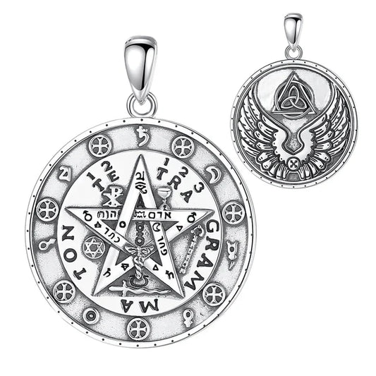 Colgante tetrgrammaton simbologia sagrada en plata 925