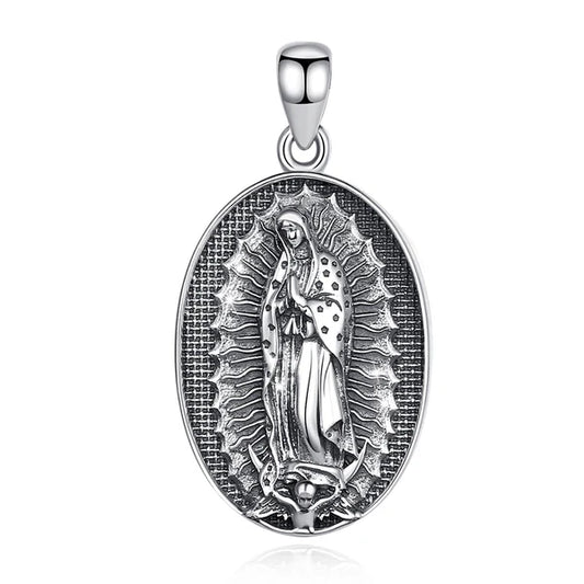 Colgante virgen de guadalupe en plata 925