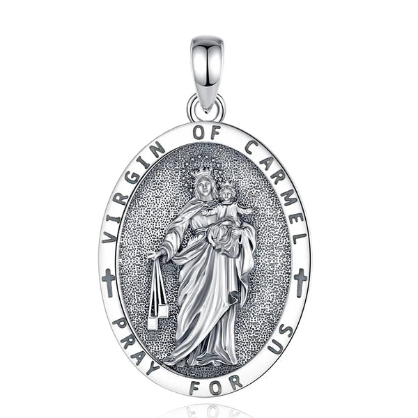 Colgante virgen del carmen en plata 925