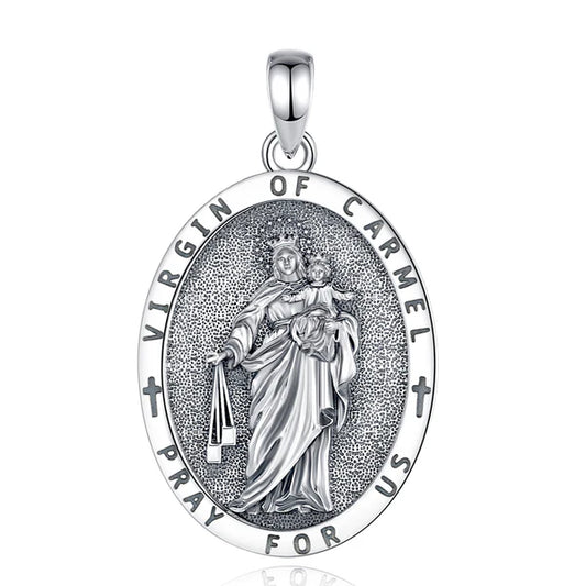 Colgante virgen del carmen en plata 925