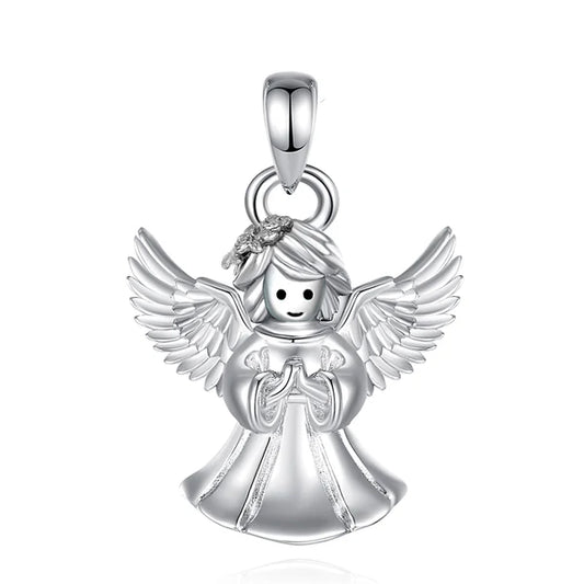 Colgante angel de la guarda en plata 925