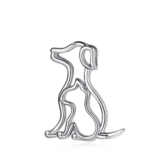 Colgante de perro en plata 925